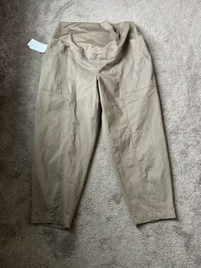 Isabel Maternity by Ingrid & Isabel Khaki Jogger Pants SIZE XXL Elastic Waist